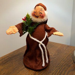 Vintage Annalee Mobility Christmas Doll RARE Monk / Friar 1969